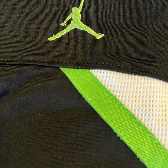 XL AIR JORDAN MEN'S TRACK JACKET FULL ZIP MOCK NECK Retro Style Black Green Whit - Picture 8 of 13